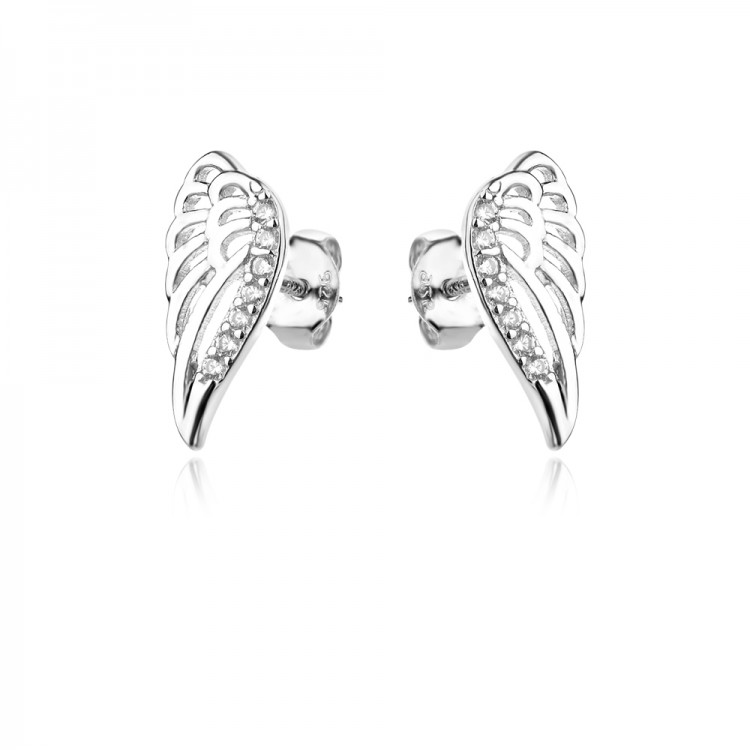 Сребърни обеци Angel wings - Обеци