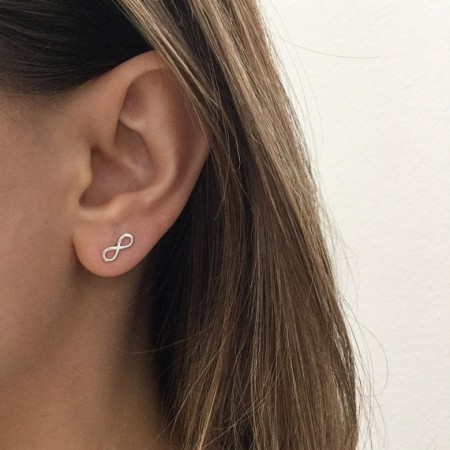 Сребърни обеци Infinity