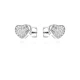 Сребърни обеци Pave Heart Сребърни обеци Pave Heart