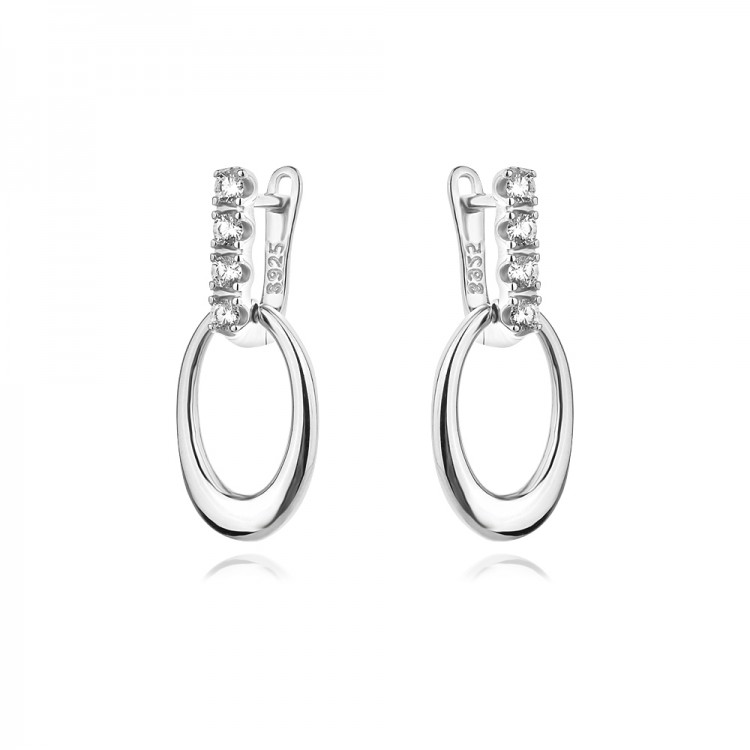 Сребърни обеци Pearls - Обеци