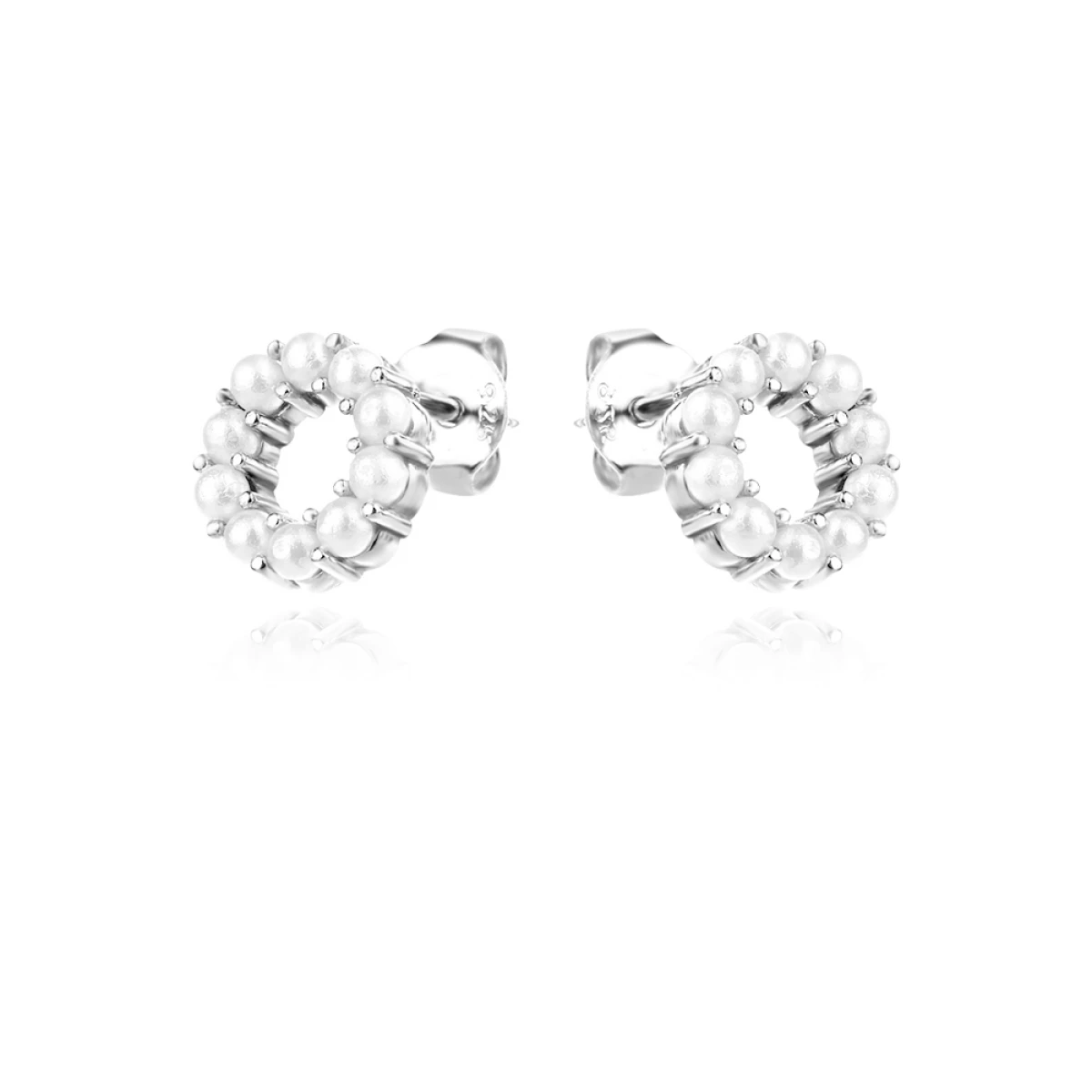 Сребърни обеци Circle Pearl Сребърни обеци Circle Pearl