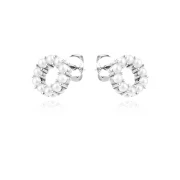 Сребърни обеци Circle Pearl