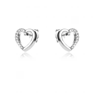 Сребърни обеци Wide Heart Сребърни обеци Wide Heart