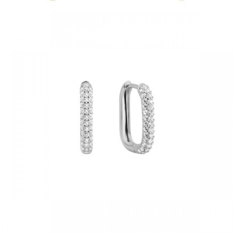 Сребърни обеци Oval Shape (8-ми март) Сребърни обеци Oval Shape - 8-ми март