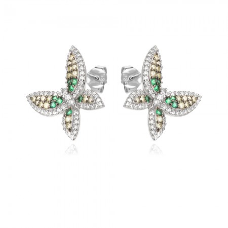 Сребърни обеци Luxury Butterflies