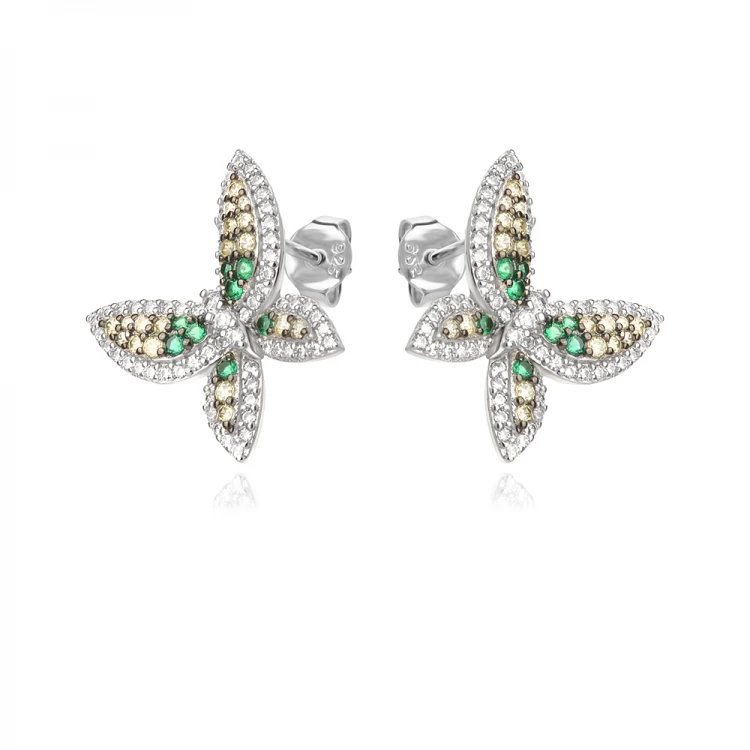 Сребърни обеци Luxury Butterflies