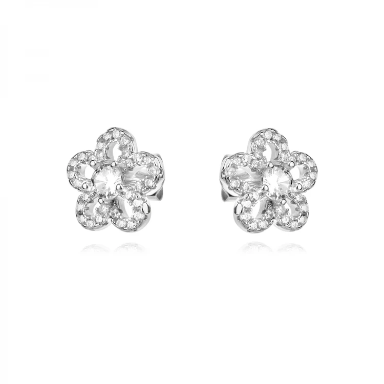 Сребърни обеци Floria