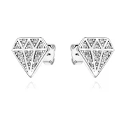 Сребърни обеци Diamond Glow