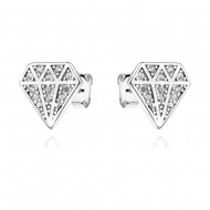 Сребърни обеци Diamond Glow