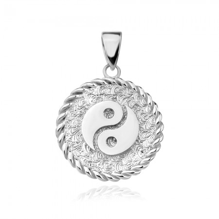 Златен медальон Yin and yang
