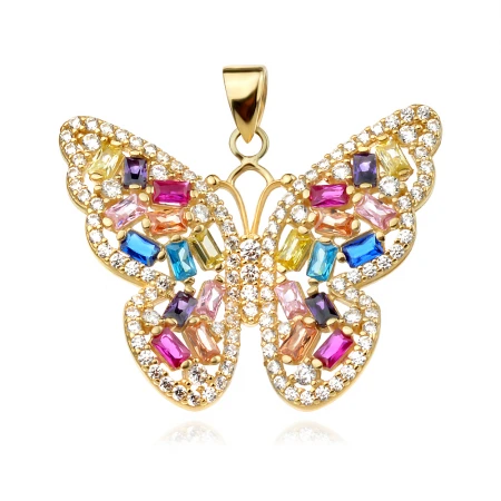 Златен медальон Flower Butterfly Златен медальон Flower Butterfly