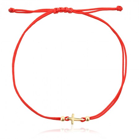 Гривна с червен конец и кръстче