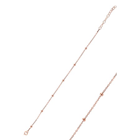 Сребърна гривна за крак Топче