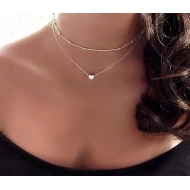 Сребърно двойно колие Love Сребърно двойно колие Love