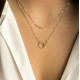 Сребърно Колие Double circle (Колиета) Сребърно Колие Double circle - Колиета