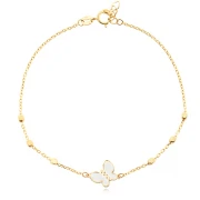 Златна Гривна White Butterfly