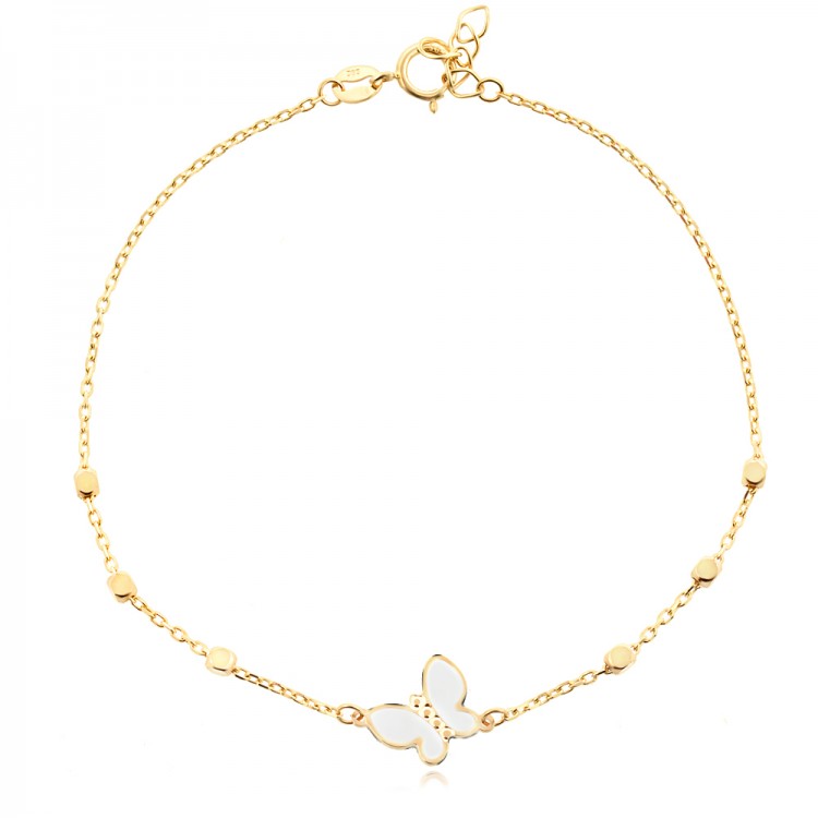 Златна гривна 14 карата с Полирани Топчета (Гривни) Златна гривна 14 карата с Полирани Топчета - Гривни