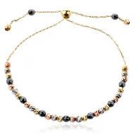 Златна гривна Diamond cut ball Onyx Златна гривна Diamond cut ball Onyx