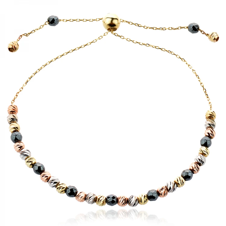 Златна гривна Diamond cut ball Onyx Златна гривна Diamond cut ball Onyx