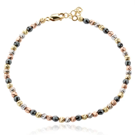 Златна гривна Diamond cut ball Onyx 1 Златна гривна Diamond cut ball Onyx 1