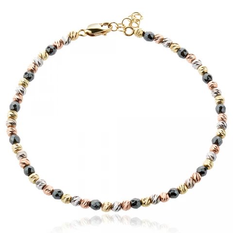 Златна гривна Diamond cut ball Onyx 1 Златна гривна Diamond cut ball Onyx 1