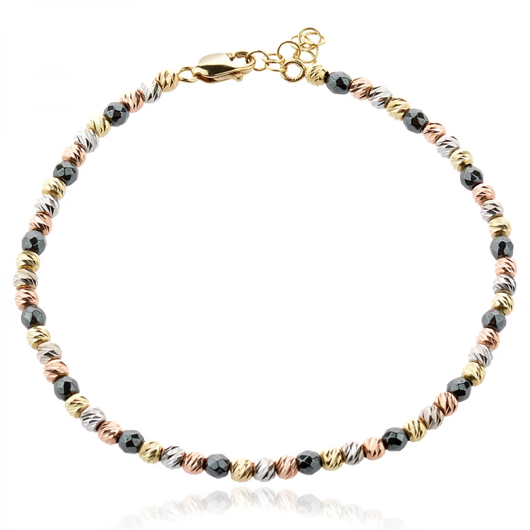 Златна гривна Diamond cut ball Onyx 1 Златна гривна Diamond cut ball Onyx 1