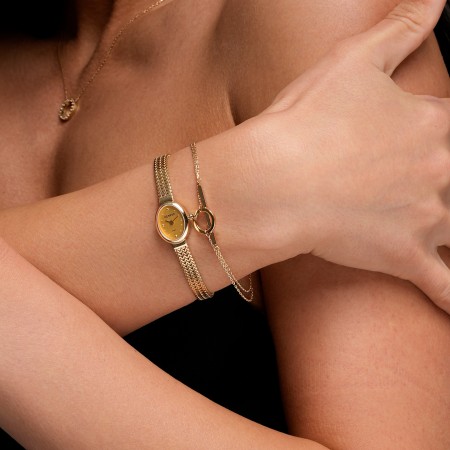 Златна двойна гривна Lux Circle Златна двойна гривна Lux Circle