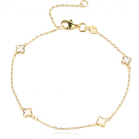 Златна Гривна Clover Nacre