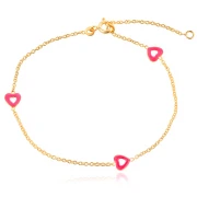 Златна Гривна Color Heart