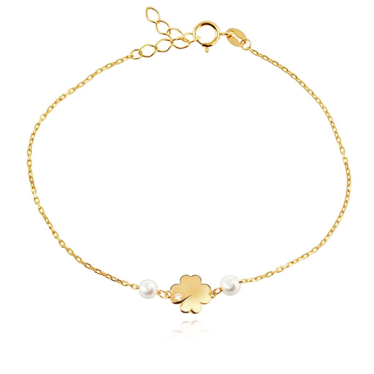 Златна Гривна Clover Pearls Златна Гривна Clover Pearls