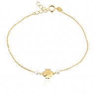 Златна Гривна Clover Pearls