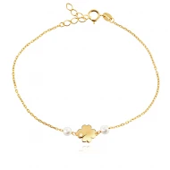 Златна Гривна Clover Pearls Златна Гривна Clover Pearls