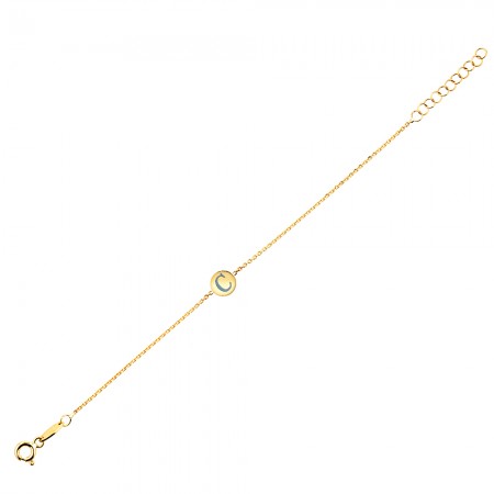 Златна гривна за бебе с буква Златна гривна за бебе с буква