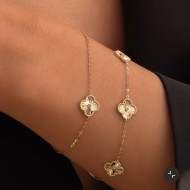 Златна Гривна Diamond Clover