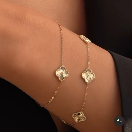 Златна Гривна Diamond Clover