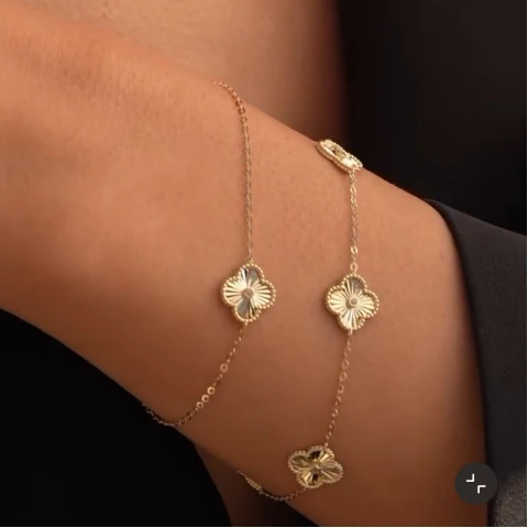 Златна Гривна Diamond Clover