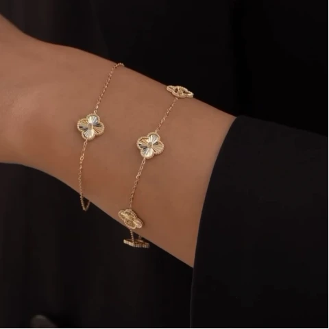 Златна Гривна Diamond Clover Златна Гривна Diamond Clover