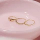 Златен пръстен Line Heart