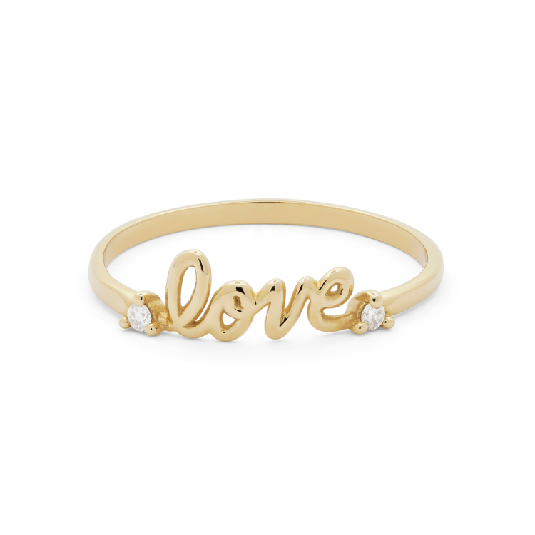 Златен пръстен LOVE (Пръстени) Златен пръстен LOVE - Пръстени