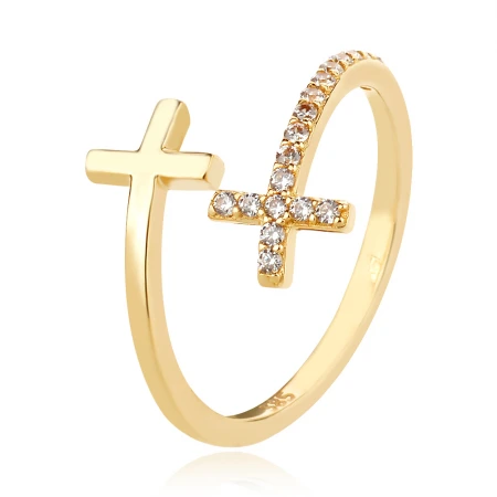 Златен пръстен Double Cross Златен пръстен Double Cross