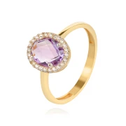 Златен пръстен Amethyst