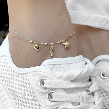 Златна гривна за крак Solmera Златна гривна за крак Solmera