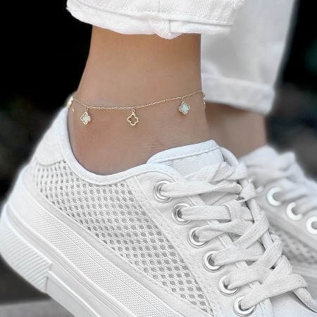 Златна гривна за крак White Clover Златна гривна за крак White Clover