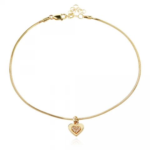 Златна гривна за крак Heart Златна гривна за крак Heart